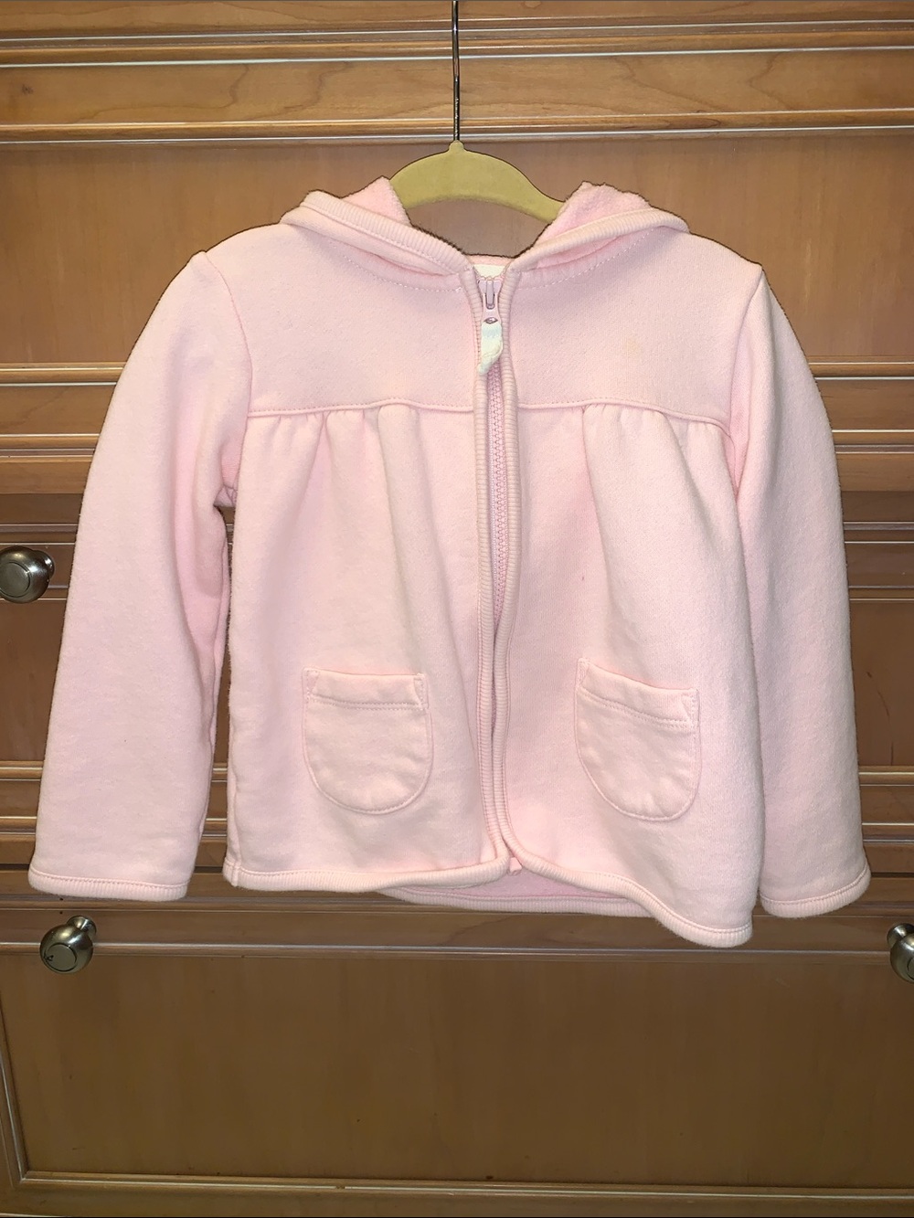 Carter's Light Pink Hooded Zip-Up Fleece Jacket
